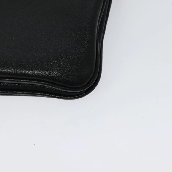 PRADA Shoulder Bag Leather Black Silver Auth 138225 - Picture 5 of 16